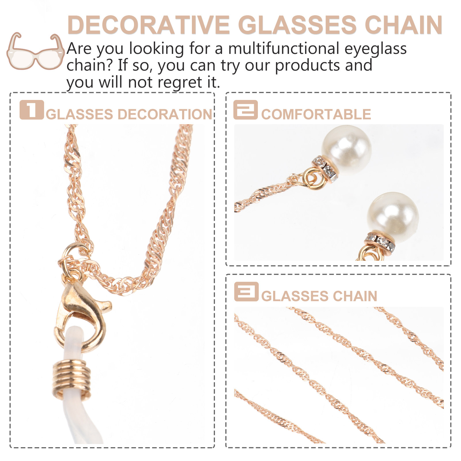 1Pcs Pearl Glasses Chain Styli - Mask Chain Holder review and price