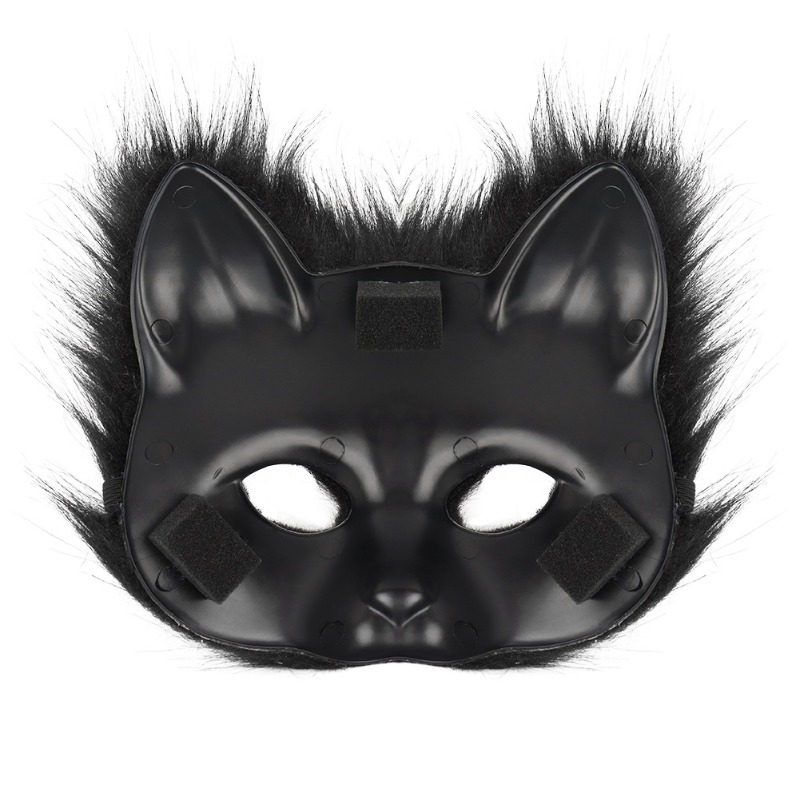 Furry Cat Ears Mask Tail & Paw - Black Face Mask Pack review and price