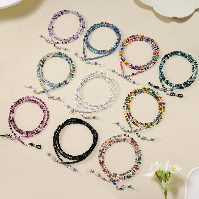【F】 Colorful Rice Bead Glasses - Mask Chain Holder review and price